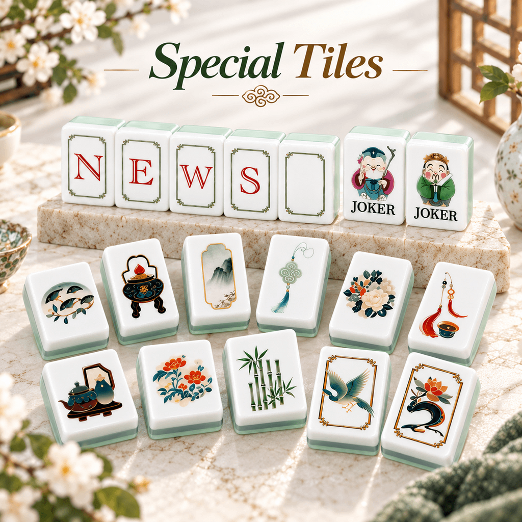 Jade Garden American Mahjong Set – 160 Acrylic Tiles with Jokers, Chinoiserie Design