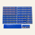 Cobalt Garden American Mahjong Set – 160 Acrylic Tiles with Jokers, Blue Floral Design
